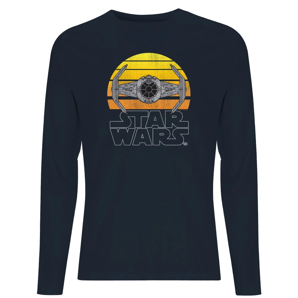 Star Wars Classic Sunset Tie Men's Long Sleeve T-Shirt - Navy - S Afbeelding 1