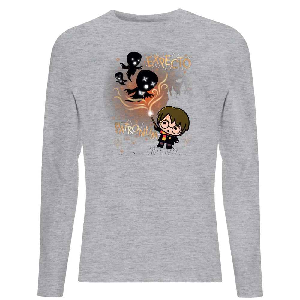 Harry Potter Kids Expecto Patronum Men's Long Sleeve T-Shirt - Grey - S Afbeelding 1