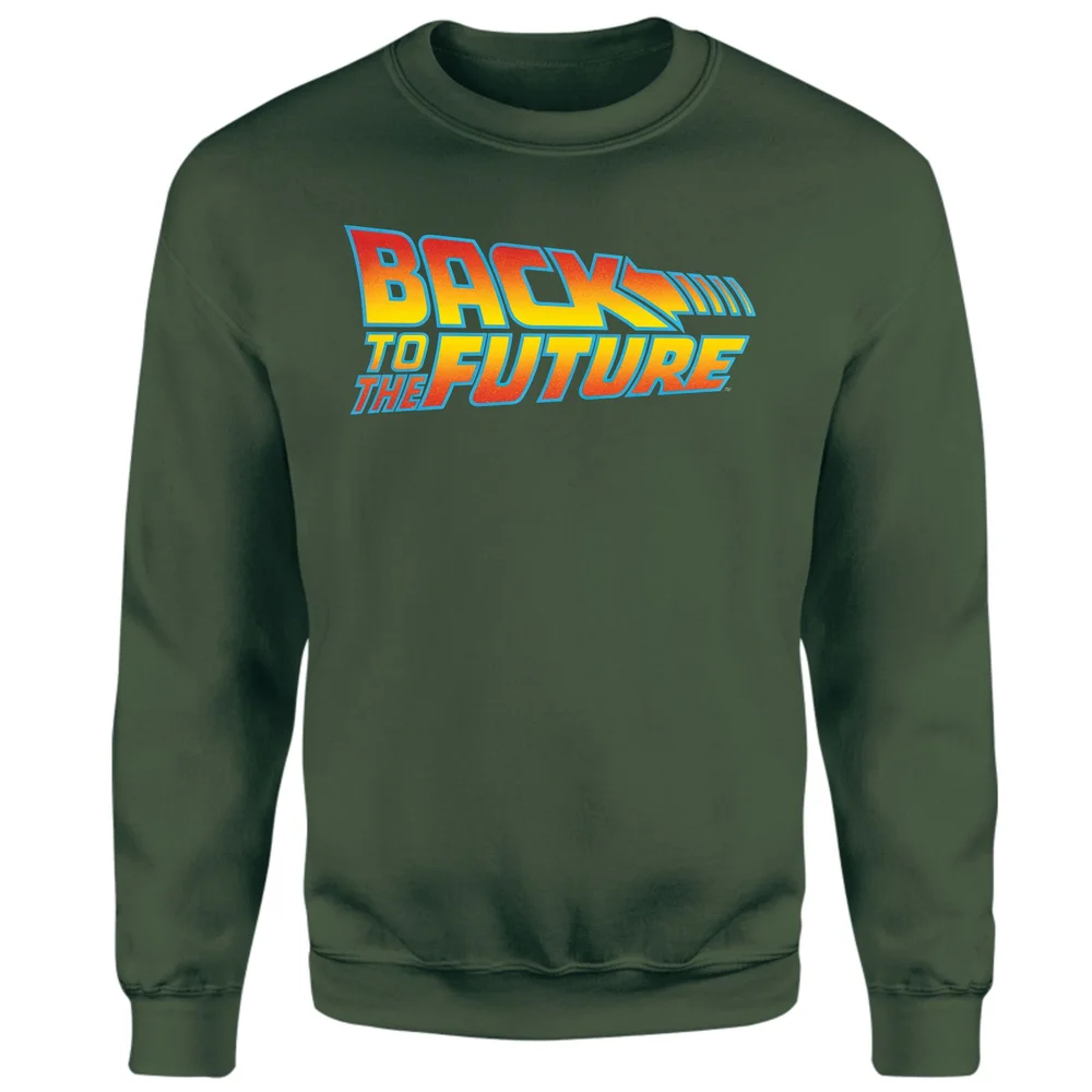 Back To The Future Classic Logo Sweatshirt - Green - XS Afbeelding 1
