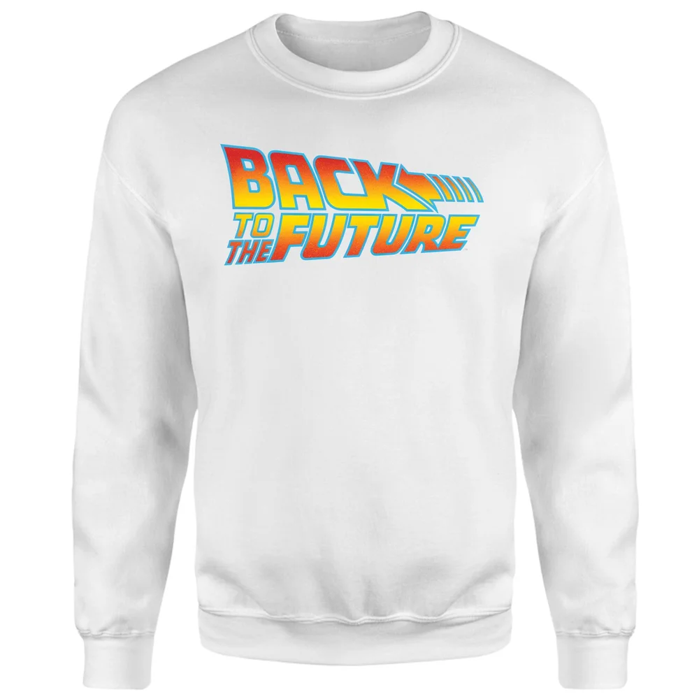 Back To The Future Classic Logo Sweatshirt - White - XS Afbeelding 1