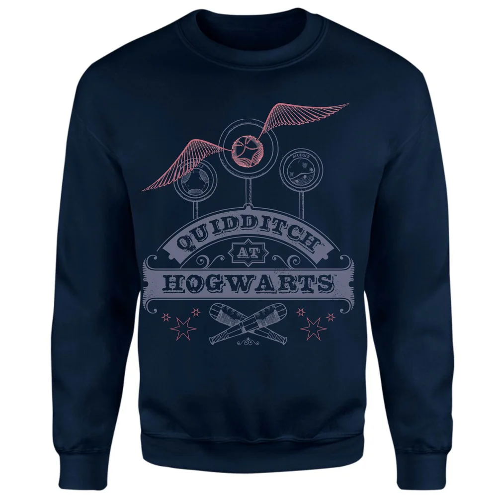 Harry Potter Quidditch At Hogwarts Sweatshirt - Navy - S Afbeelding 1