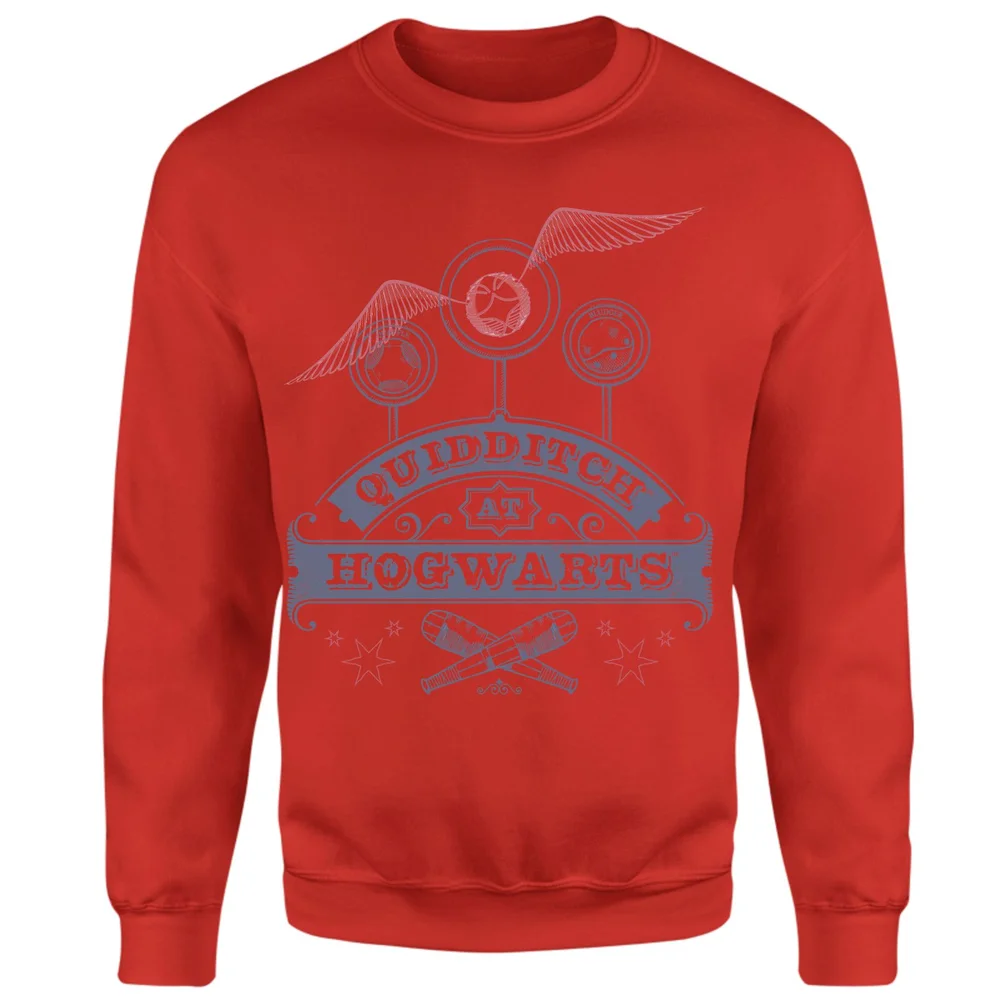 Harry Potter Quidditch At Hogwarts Sweatshirt - Red - S Afbeelding 1