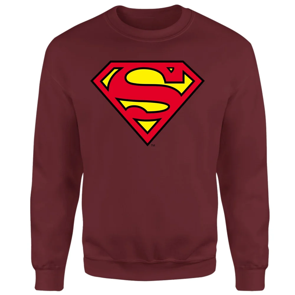 Official Superman Shield Sweatshirt - Burgundy - S Afbeelding 1