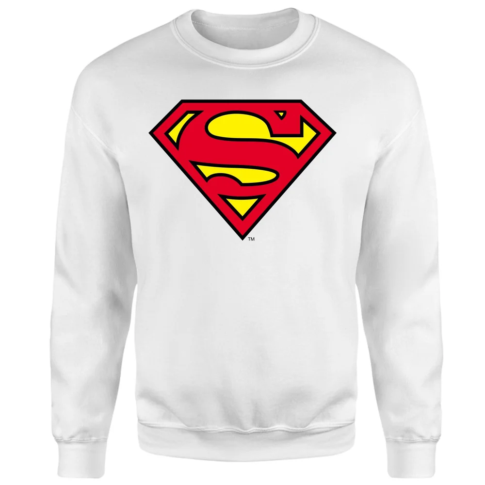 Official Superman Shield Sweatshirt - White - S Afbeelding 1