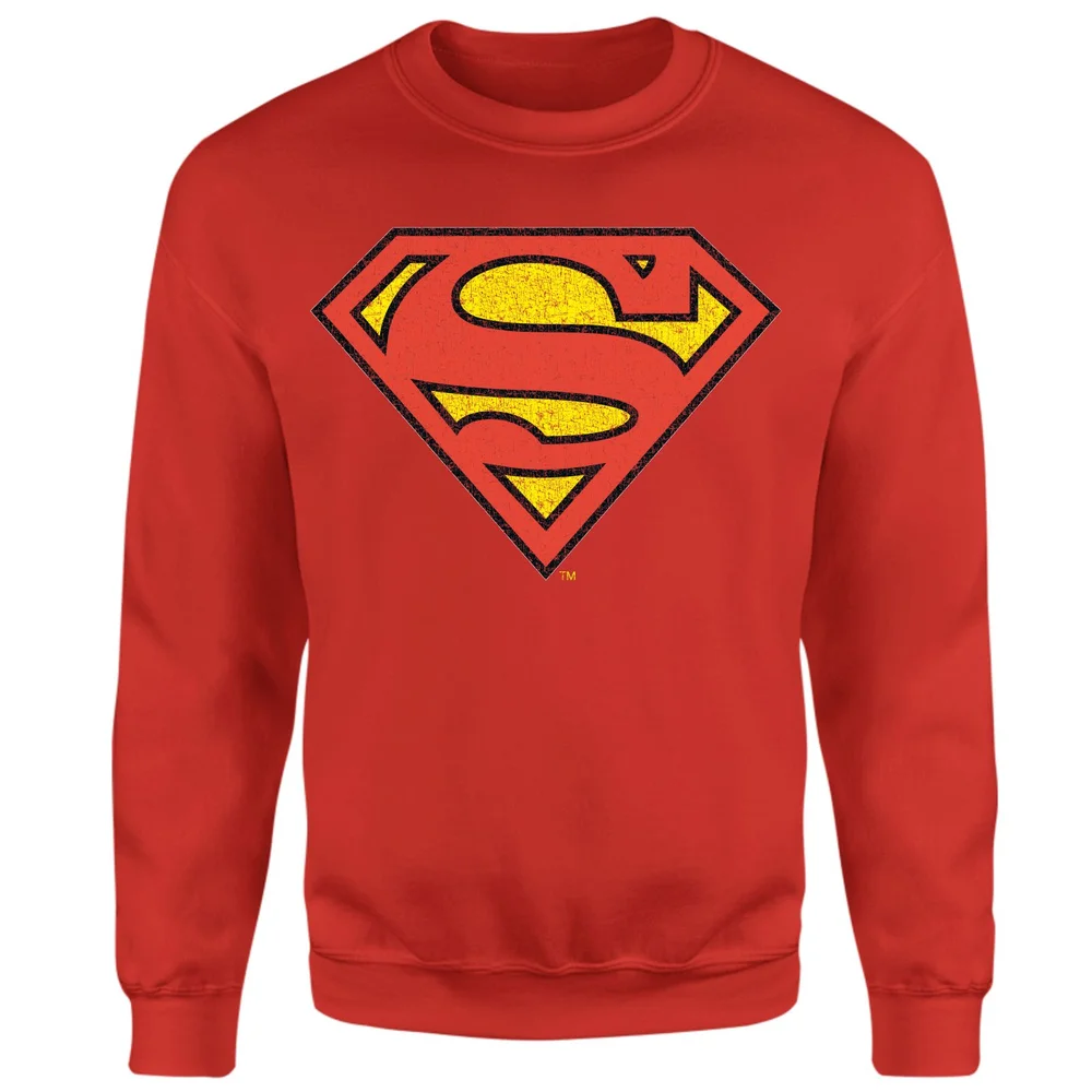 Official Superman Crackle Logo Sweatshirt - Red - S Afbeelding 1
