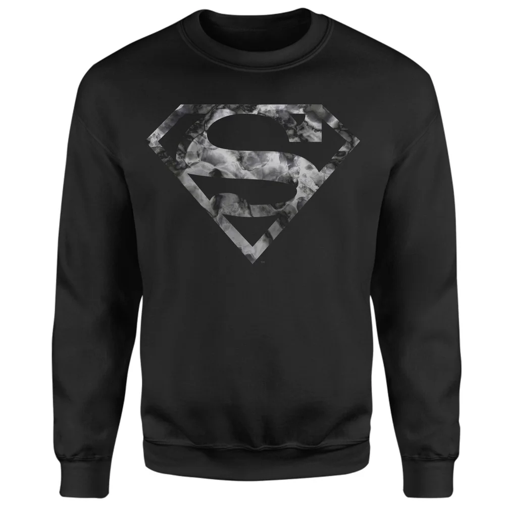 Marble Superman Logo Sweatshirt - Black - S Afbeelding 1