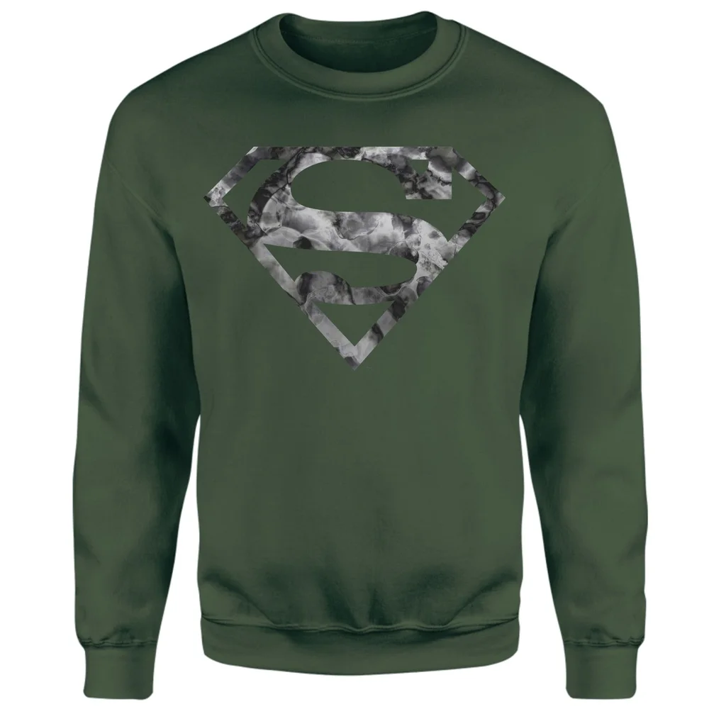 Marble Superman Logo Sweatshirt - Green - S Afbeelding 1