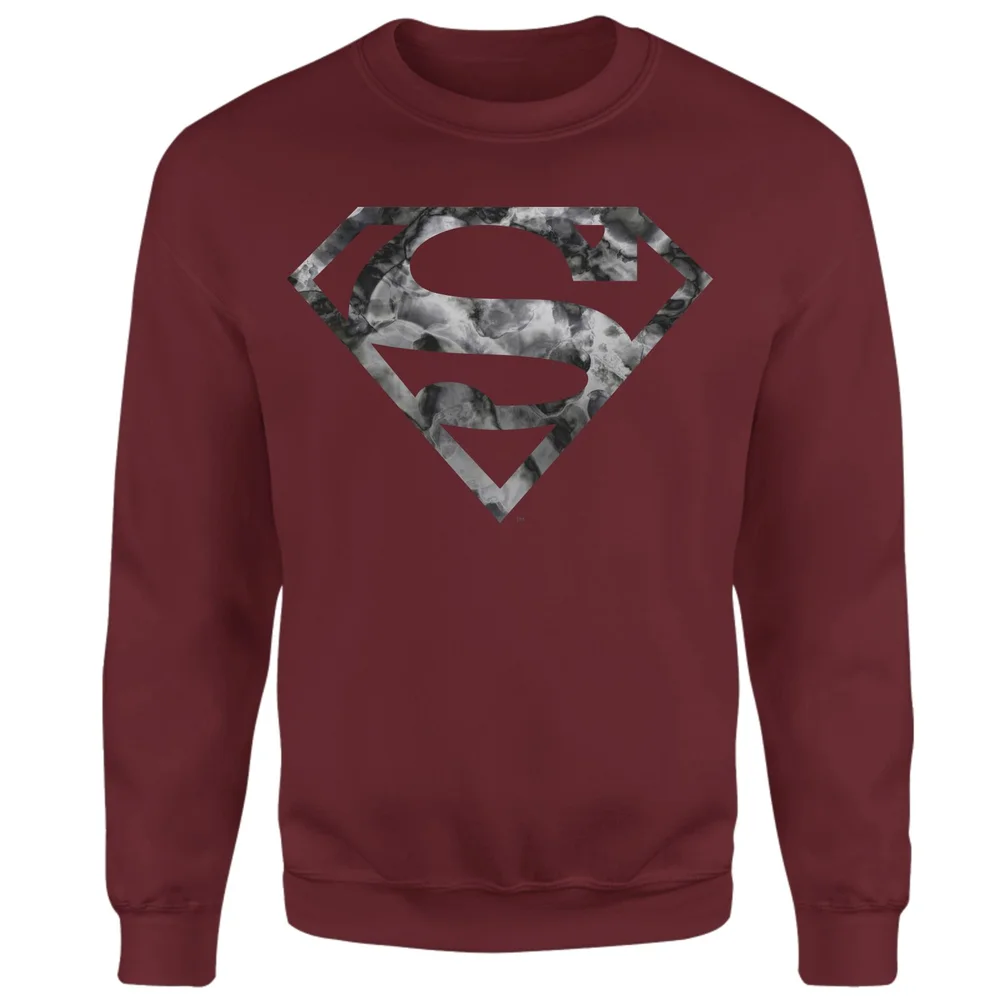 Marble Superman Logo Sweatshirt - Burgundy - S Afbeelding 1