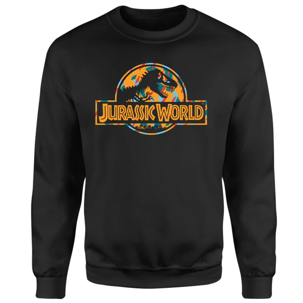 Jurassic Park Logo Tropical Sweatshirt - Black - S Afbeelding 1