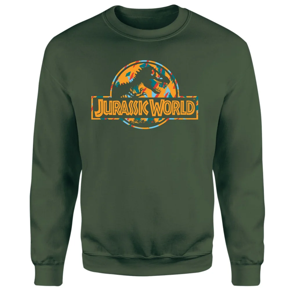 Jurassic Park Logo Tropical Sweatshirt - Green - S Afbeelding 1