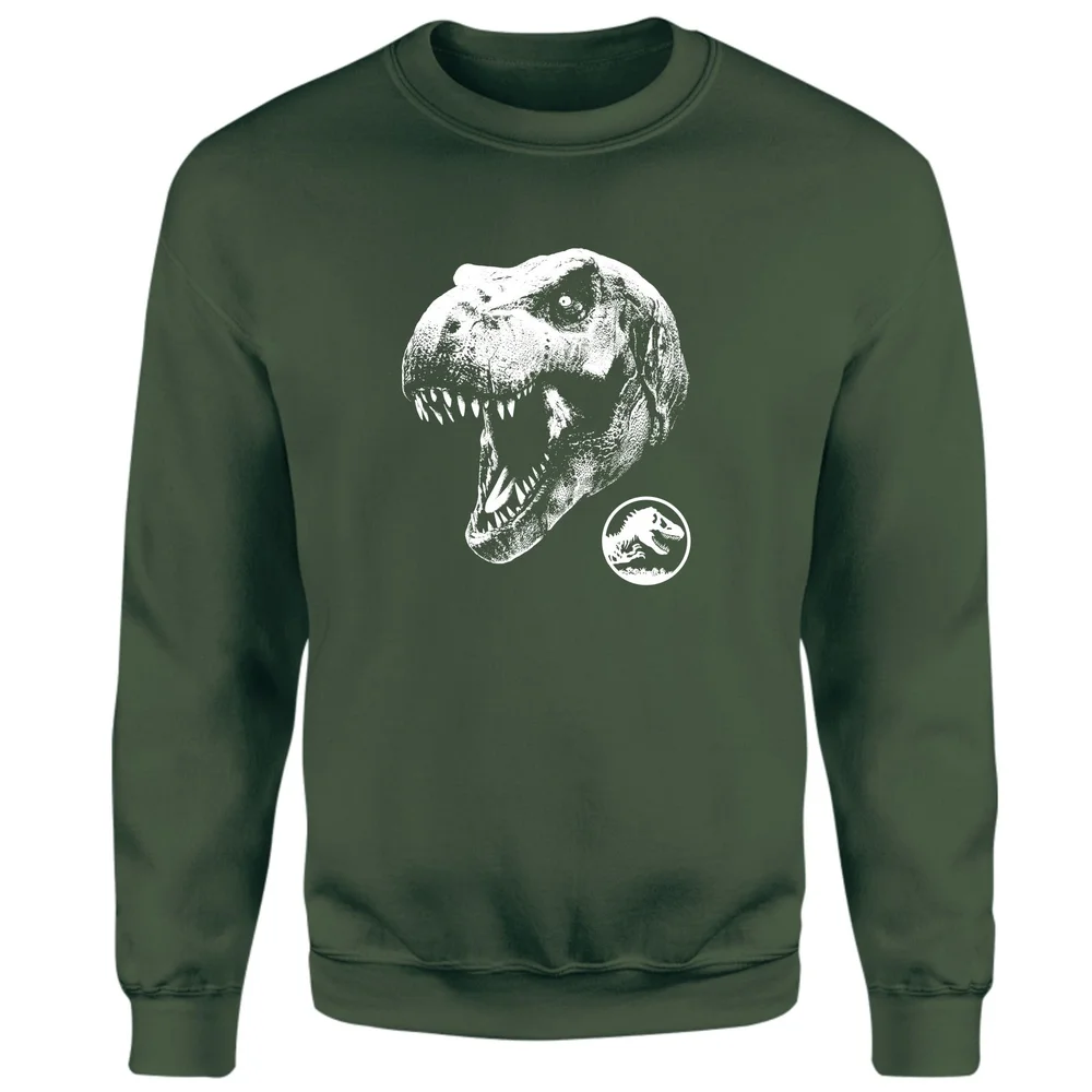 Jurassic Park T Rex Sweatshirt - Green - S Afbeelding 1