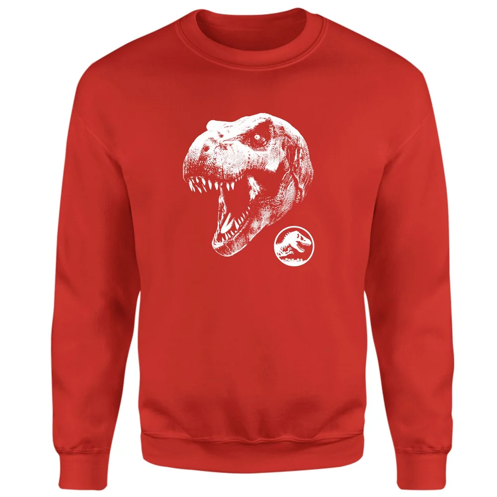 Jurassic Park T Rex Sweatshirt - Red - S Afbeelding 1