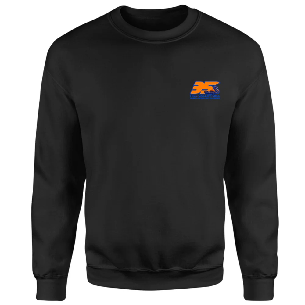 Back To The Future 35 Hill Valley Front Sweatshirt - Black - XS Afbeelding 1