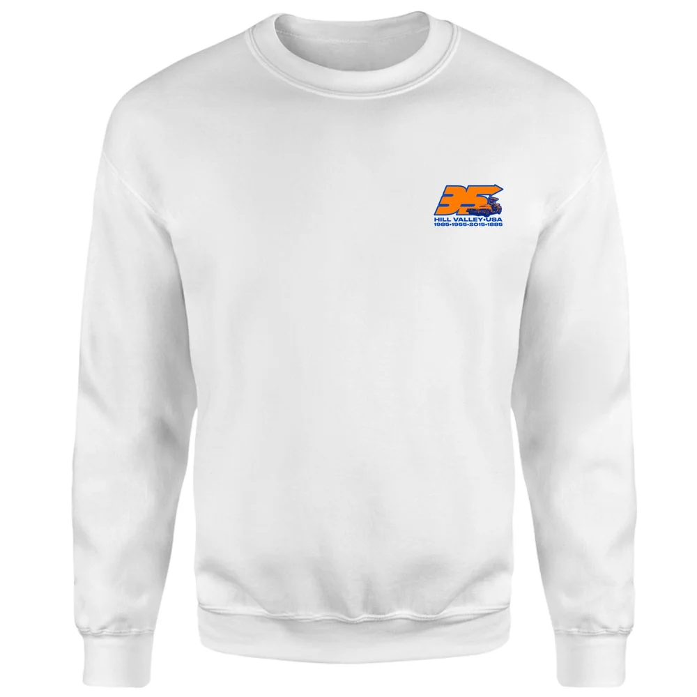 Back To The Future 35 Hill Valley Front Sweatshirt - White - XS Afbeelding 1