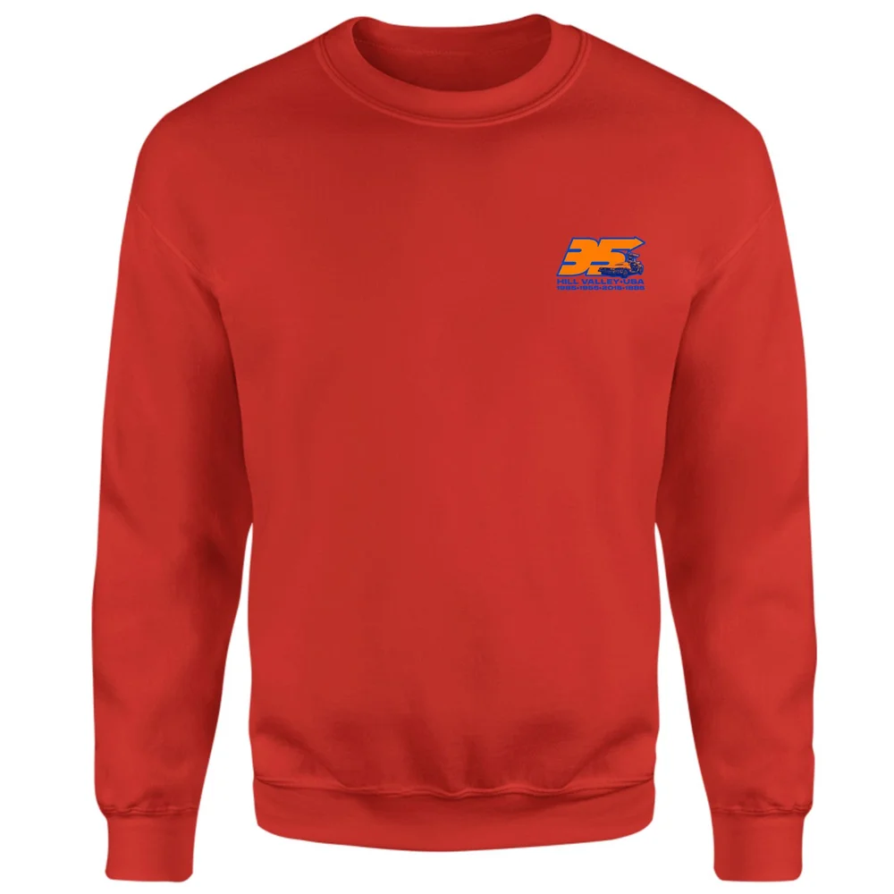 Back To The Future 35 Hill Valley Front Sweatshirt - Red - XS Afbeelding 1