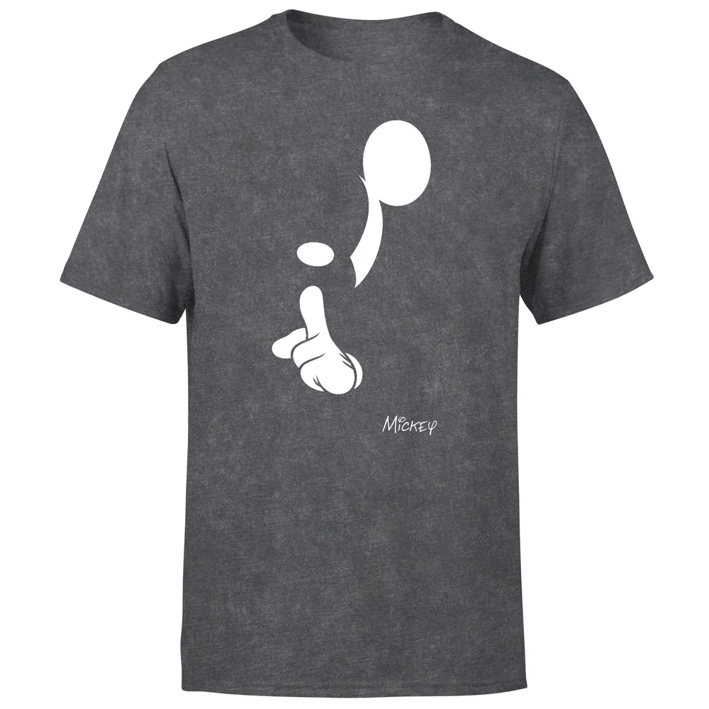 Shush Men's T-Shirt - Black Acid Wash - S - Black Acid Wash Afbeelding 1