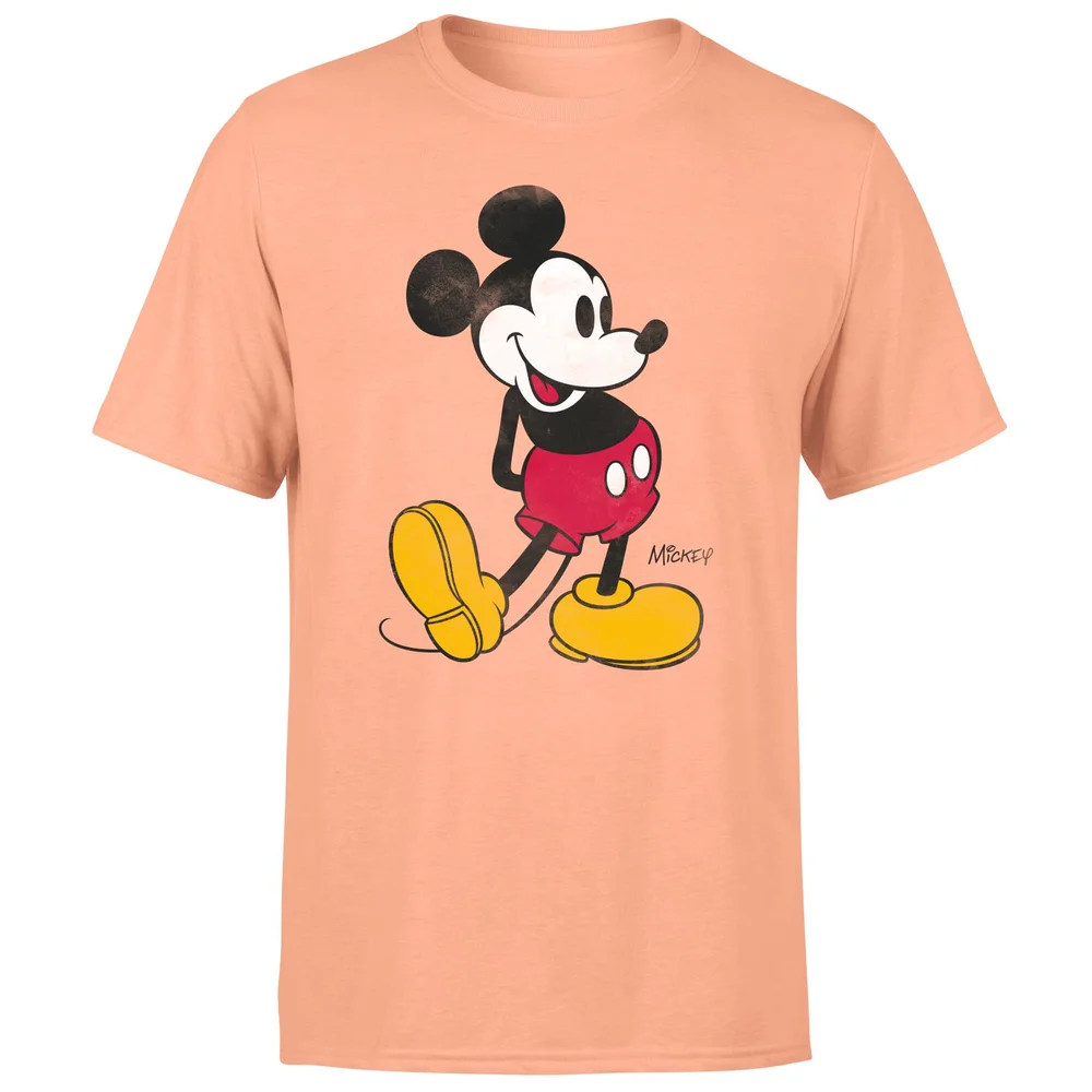 Mickey Mouse Classic Kick Men's T-Shirt - Coral - S Afbeelding 1