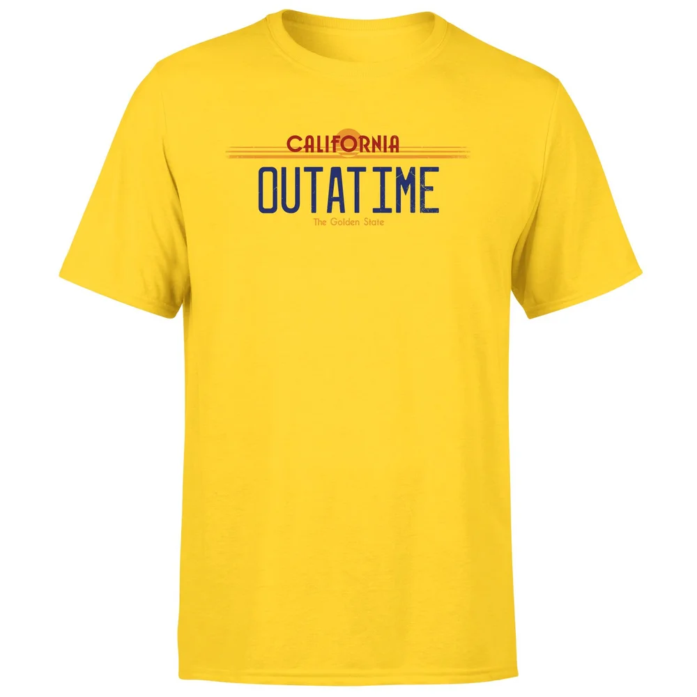 Back To The Future Outatime Plate Men's T-Shirt - Yellow - S Afbeelding 1