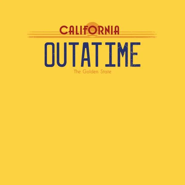 Back To The Future Outatime Plate Men's T-Shirt - Yellow