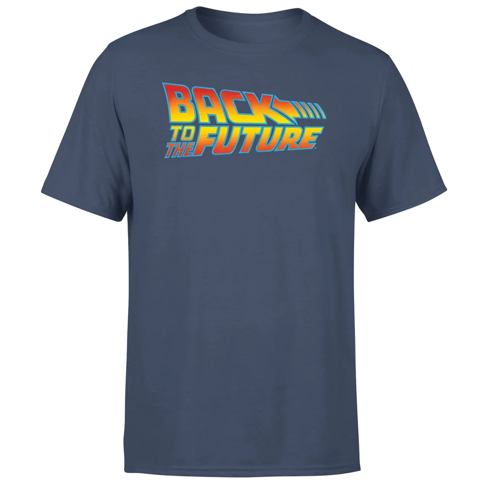 Back To The Future Classic Logo Men's T-Shirt - Navy - S Afbeelding 1