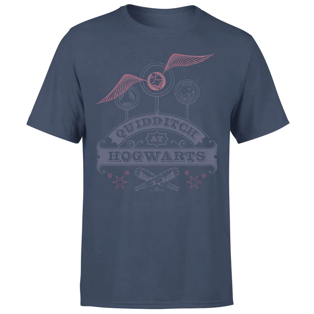 Harry Potter Quidditch At Hogwarts Men's T-Shirt - Navy - S Afbeelding 1