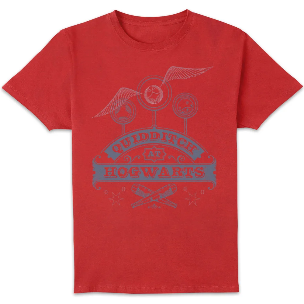 Harry Potter Quidditch At Hogwarts Men's T-Shirt - Red - S Afbeelding 1