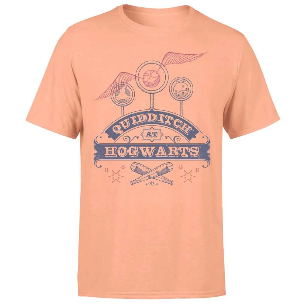 Harry Potter Quidditch At Hogwarts Men's T-Shirt - Coral - S Afbeelding 1