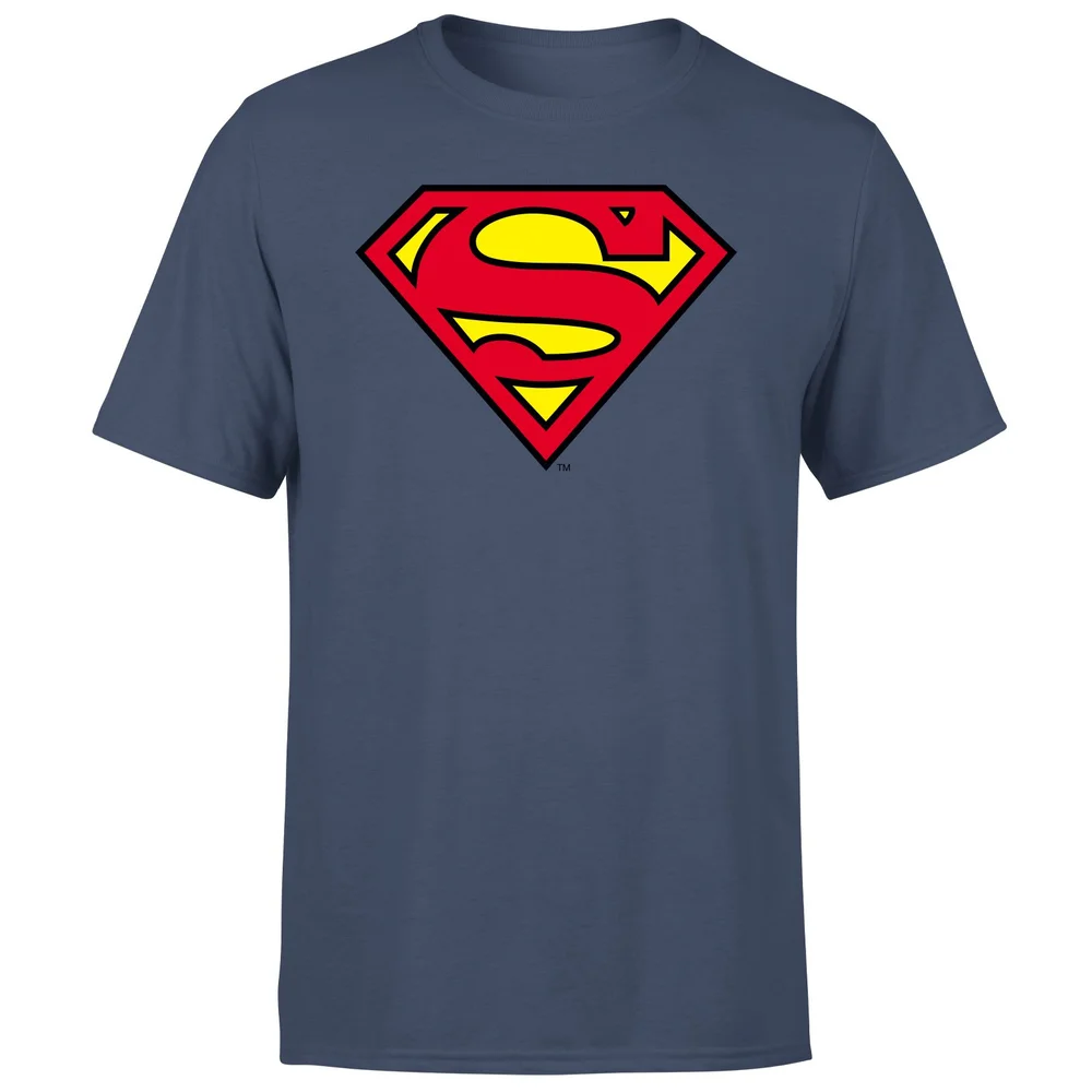 Official Superman Shield Men's T-Shirt - Navy - S Afbeelding 1