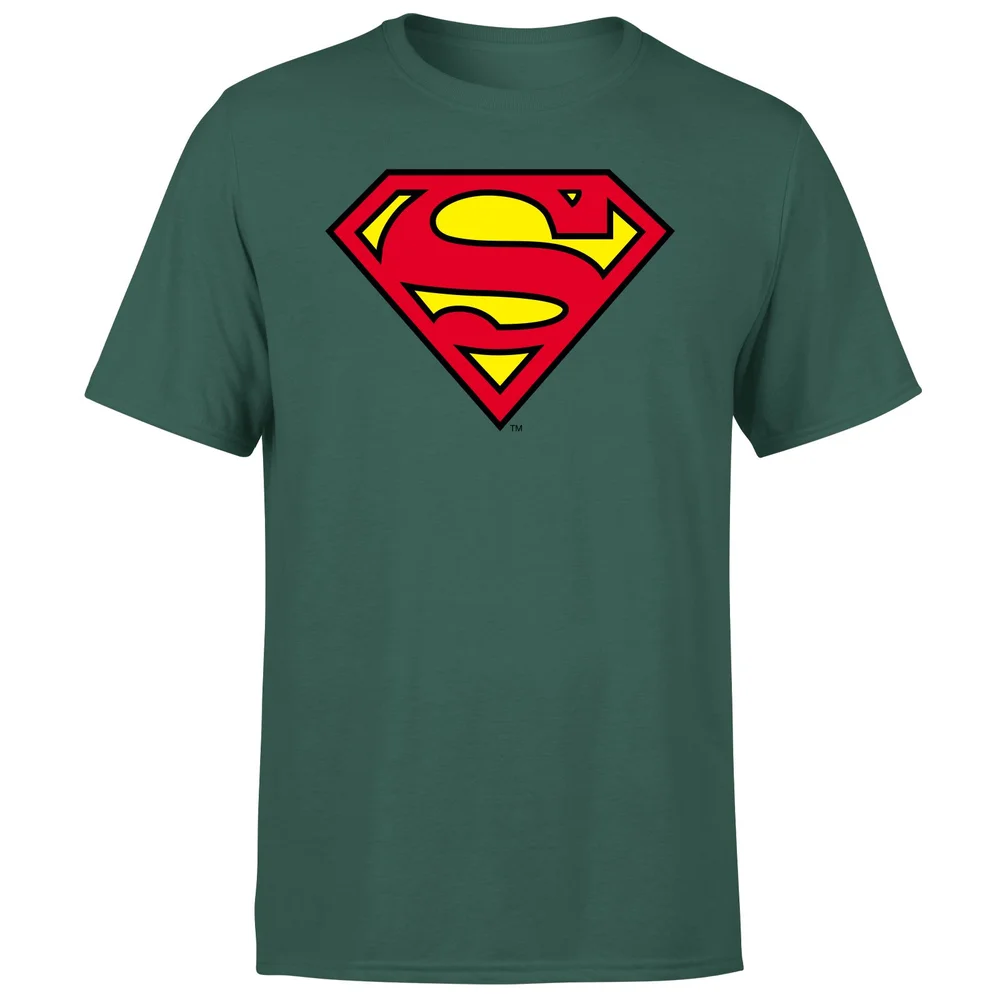 Official Superman Shield Men's T-Shirt - Green - S Afbeelding 1