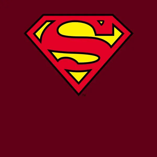 Official Superman Shield Men's T-Shirt - Burgundy