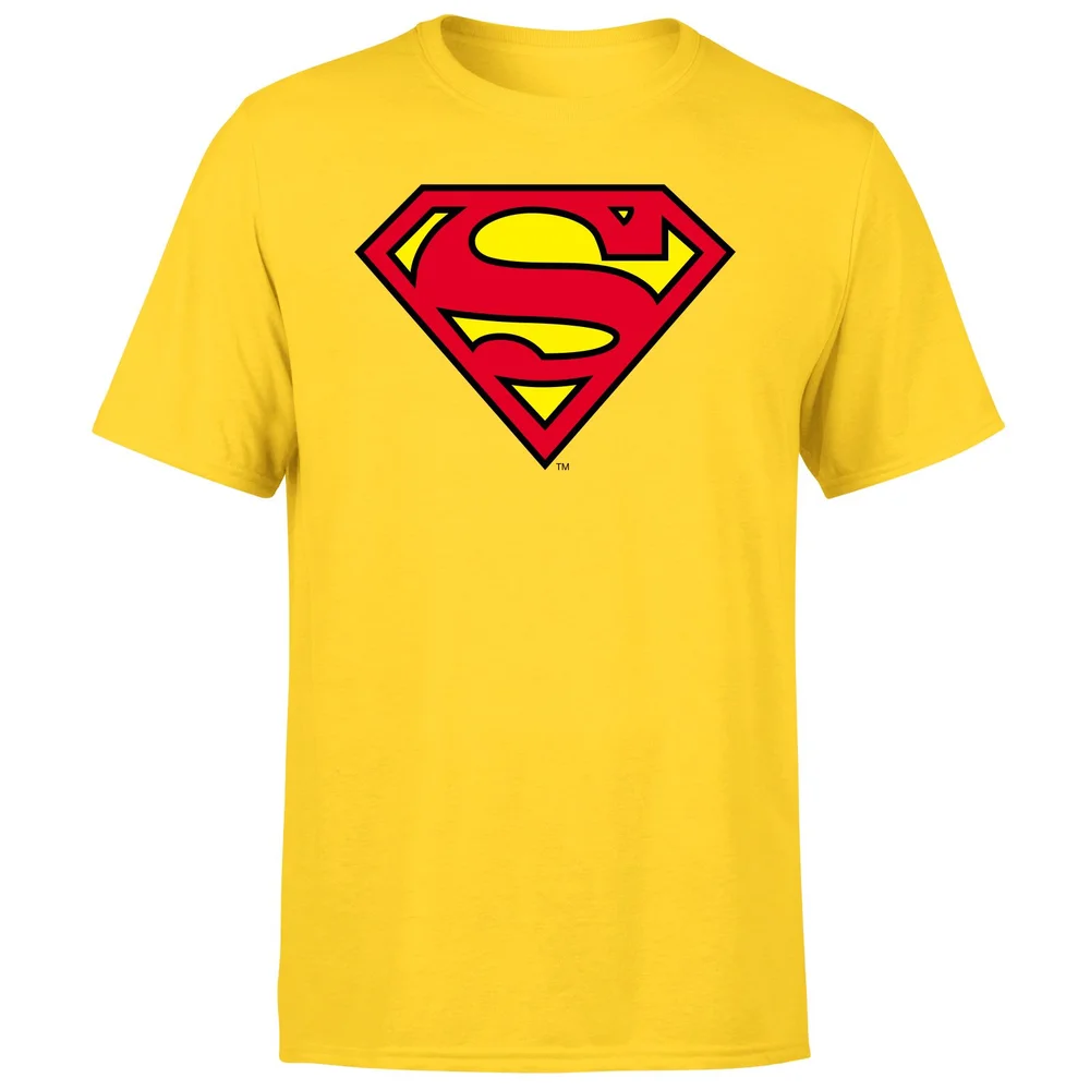 Official Superman Shield Men's T-Shirt - Yellow - S Afbeelding 1