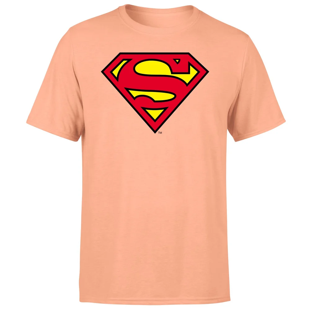Official Superman Shield Men's T-Shirt - Coral - S Afbeelding 1
