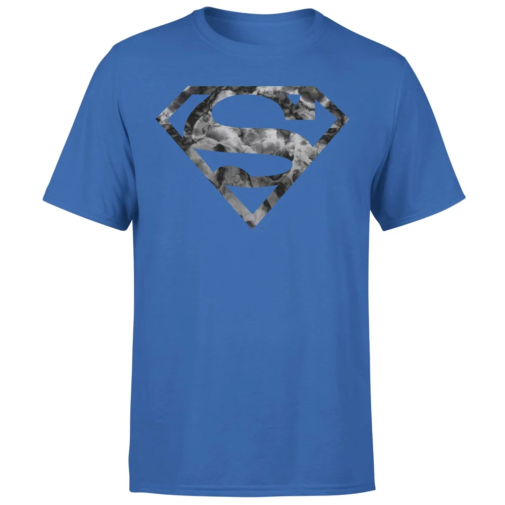Marble Superman Logo Men's T-Shirt - Blue - S Afbeelding 1