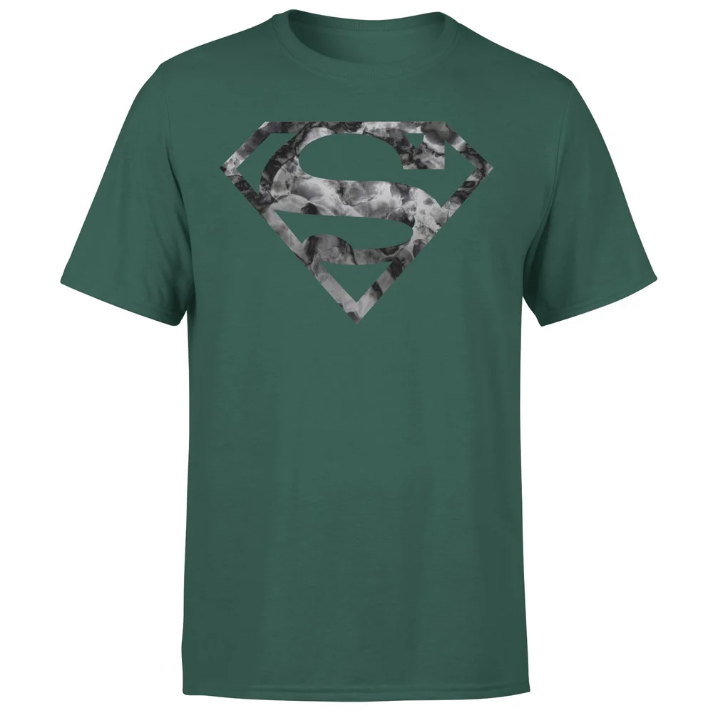 Marble Superman Logo Men's T-Shirt - Green - S Afbeelding 1