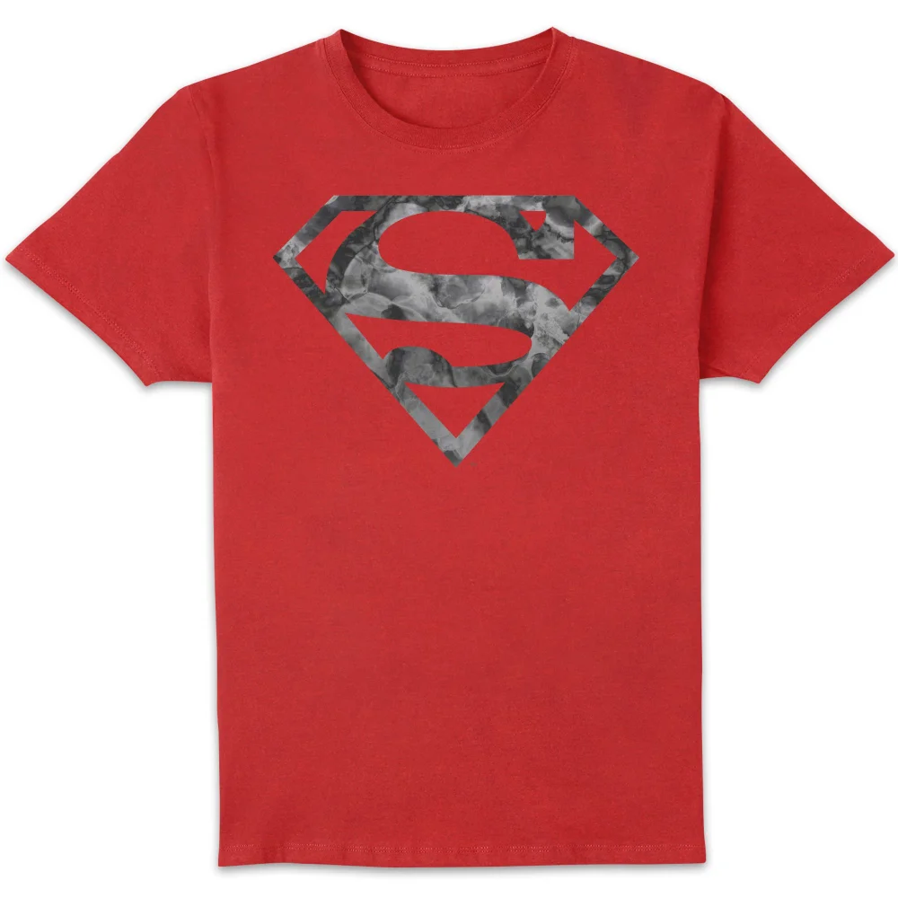 Marble Superman Logo Men's T-Shirt - Red - S Afbeelding 1