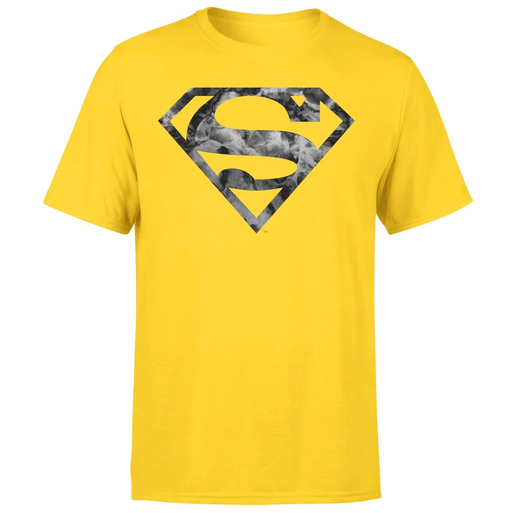 Marble Superman Logo Men's T-Shirt - Yellow - S Afbeelding 1