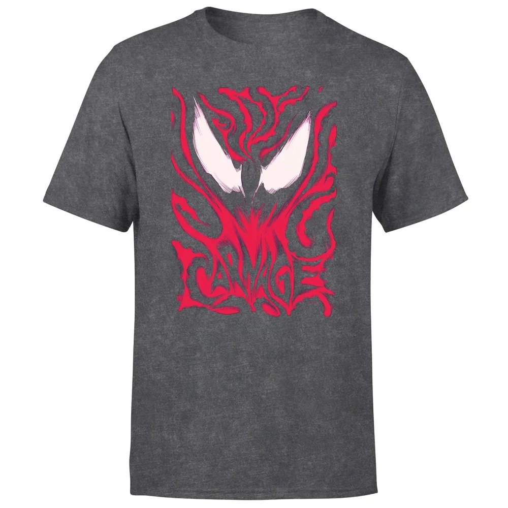 Venom Carnage Men's T-Shirt - Black Acid Wash - S - Black Acid Wash Afbeelding 1
