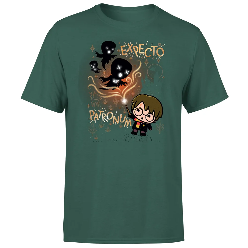 Harry Potter Kids Expecto Patronum Men's T-Shirt - Green - S Afbeelding 1