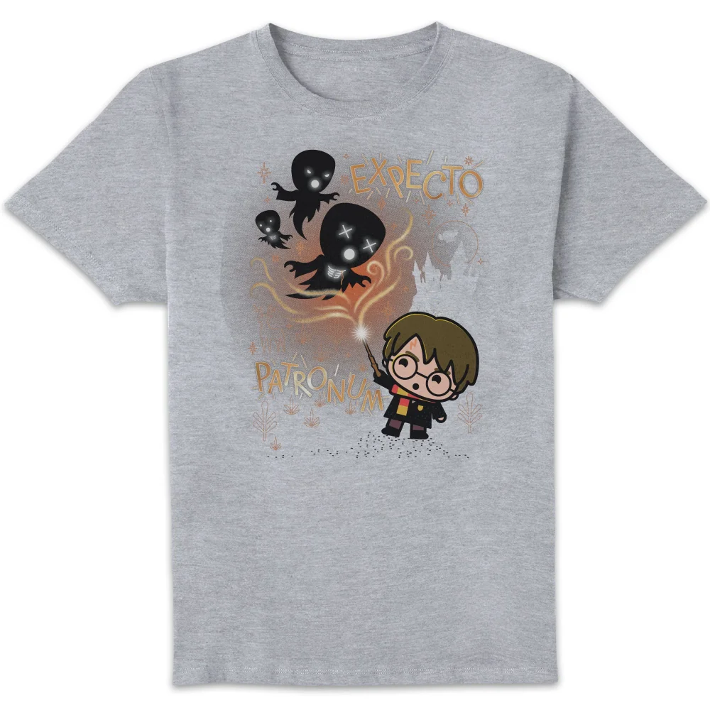Harry Potter Kids Expecto Patronum Men's T-Shirt - Grey - S Afbeelding 1