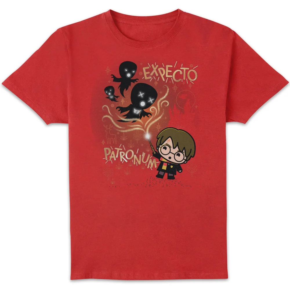 Harry Potter Kids Expecto Patronum Men's T-Shirt - Red - S Afbeelding 1