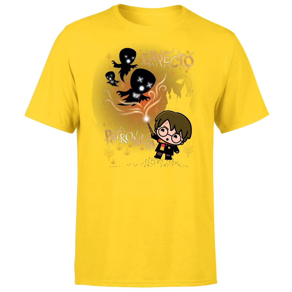 Harry Potter Kids Expecto Patronum Men's T-Shirt - Yellow - S Afbeelding 1