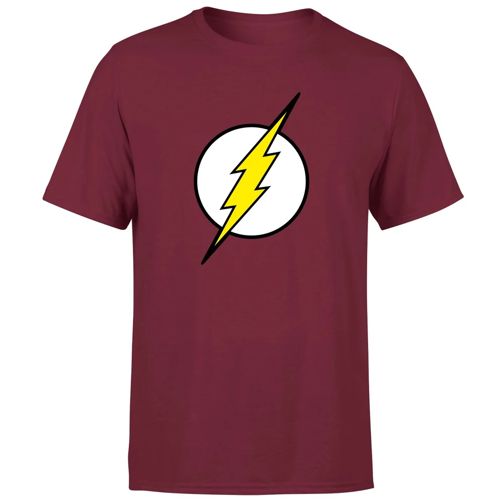 Justice League Flash Logo Men's T-Shirt - Burgundy - S Afbeelding 1