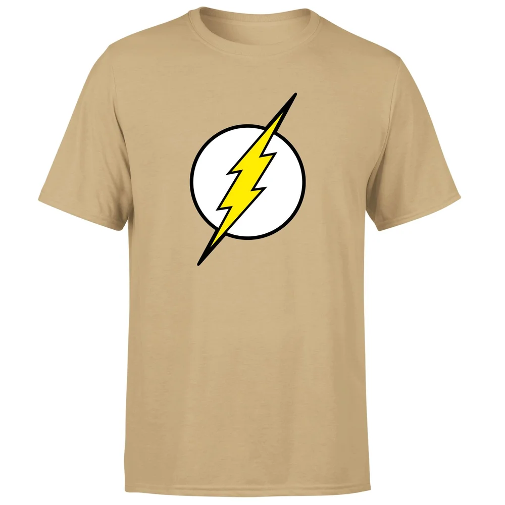 Justice League Flash Logo Men's T-Shirt - Tan - S Afbeelding 1