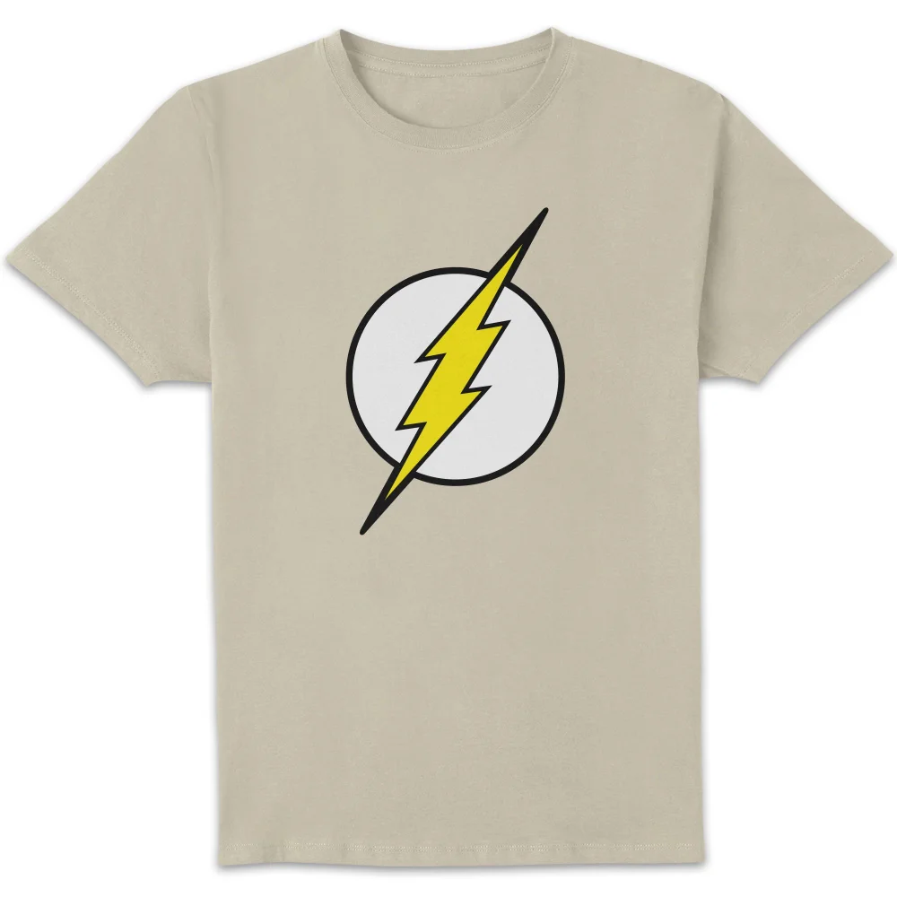 Justice League Flash Logo Men's T-Shirt - Cream - L Afbeelding 1