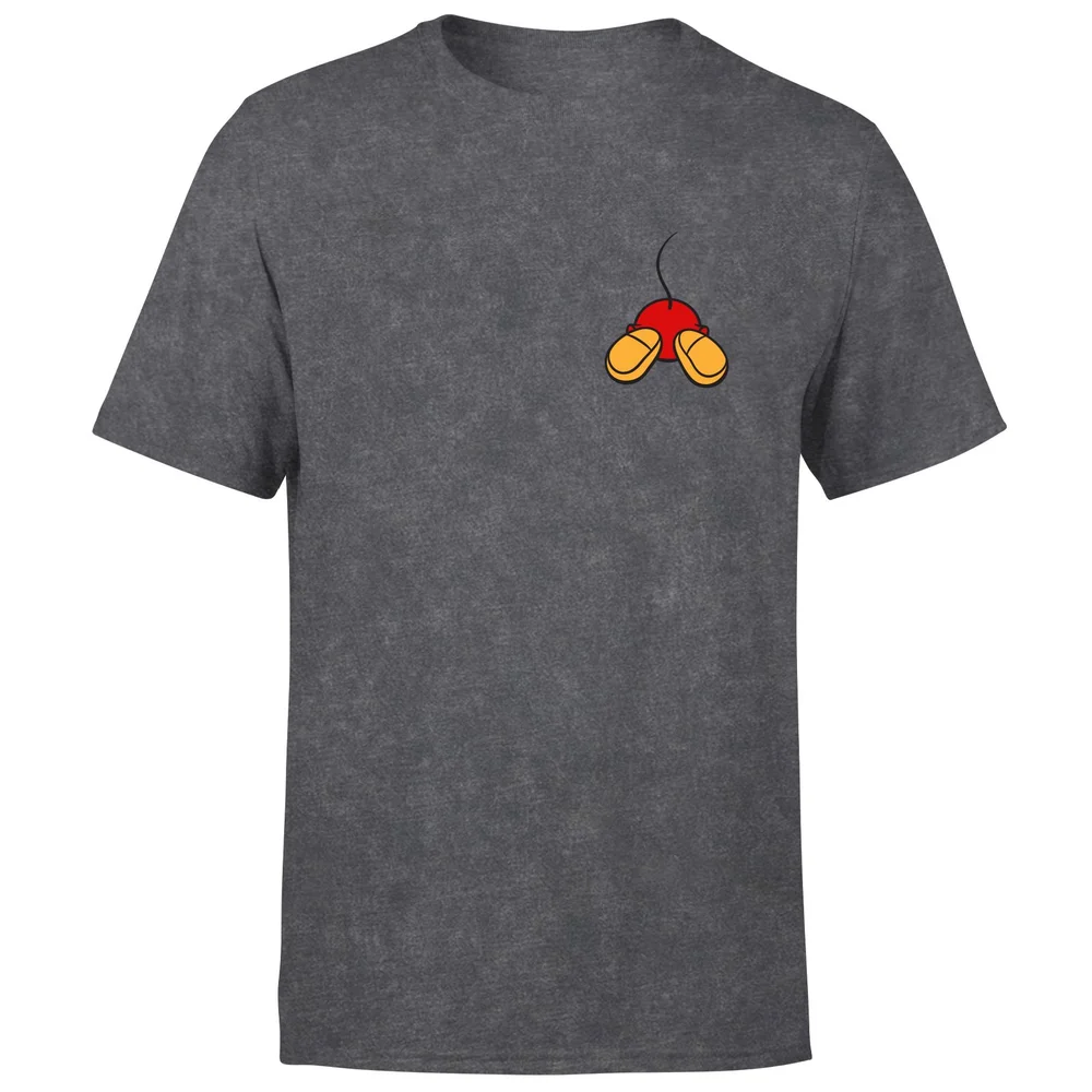 Disney Mickey Mouse Backside Men's T-Shirt - Black Acid Wash - S - Black Acid Wash Afbeelding 1