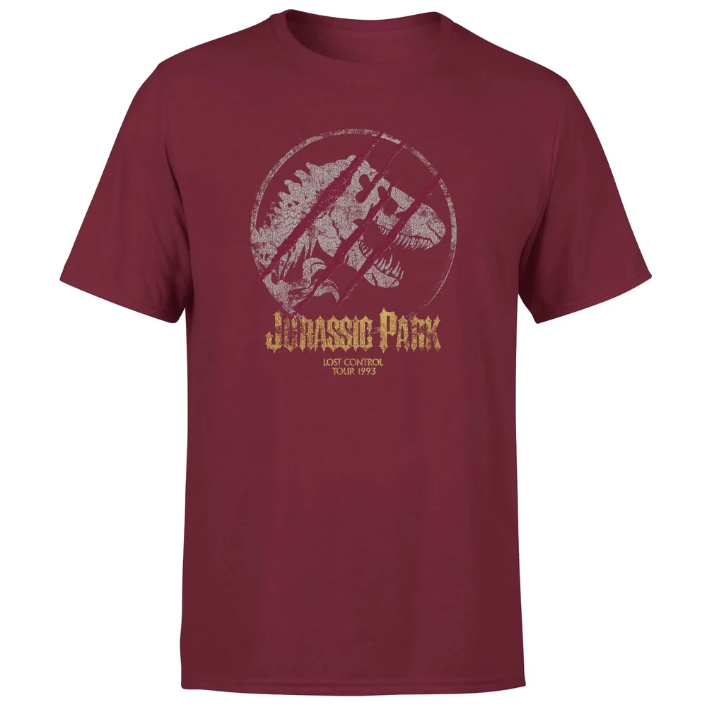 Jurassic Park Lost Control Men's T-Shirt - Burgundy - S Afbeelding 1