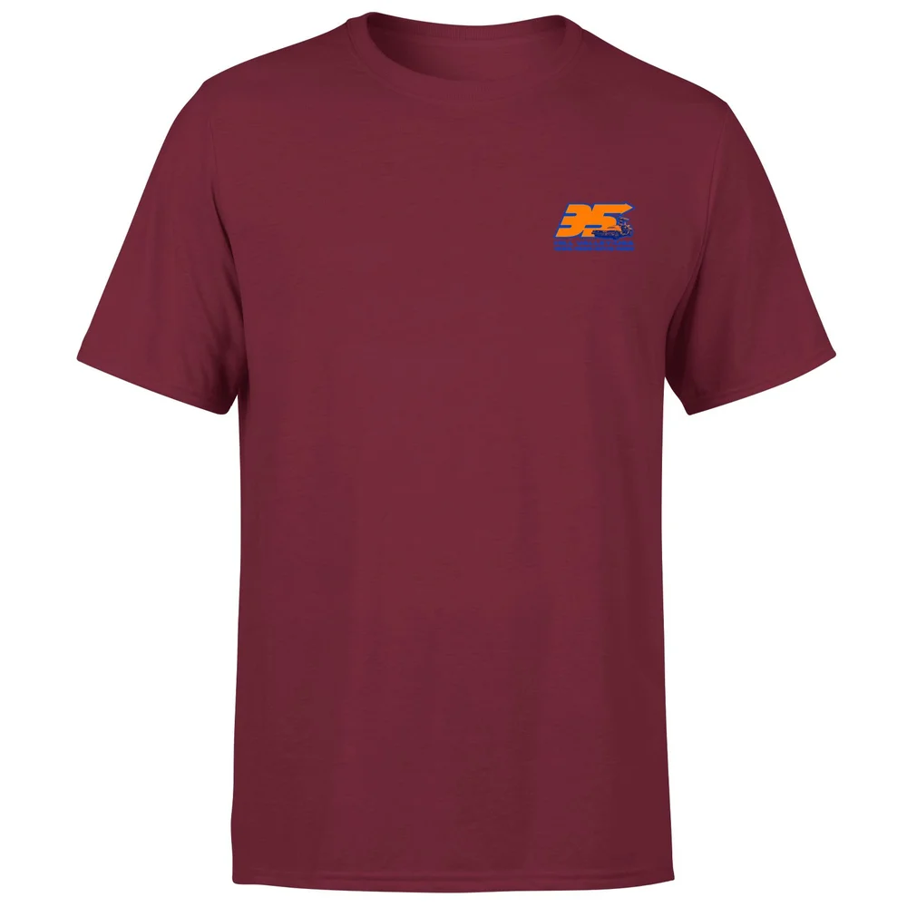 Back To The Future 35 Hill Valley Front Men's T-Shirt - Burgundy - S Afbeelding 1