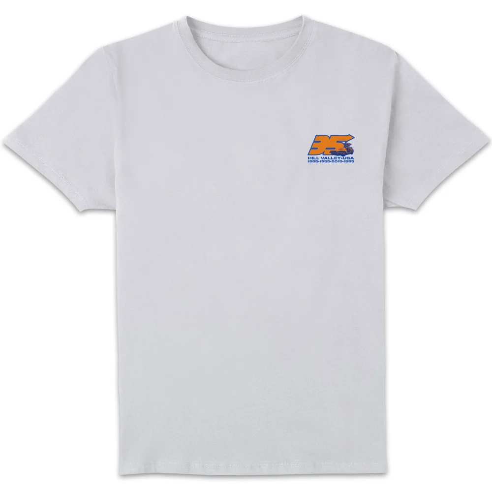 Back To The Future 35 Hill Valley Front Men's T-Shirt - White - S Afbeelding 1