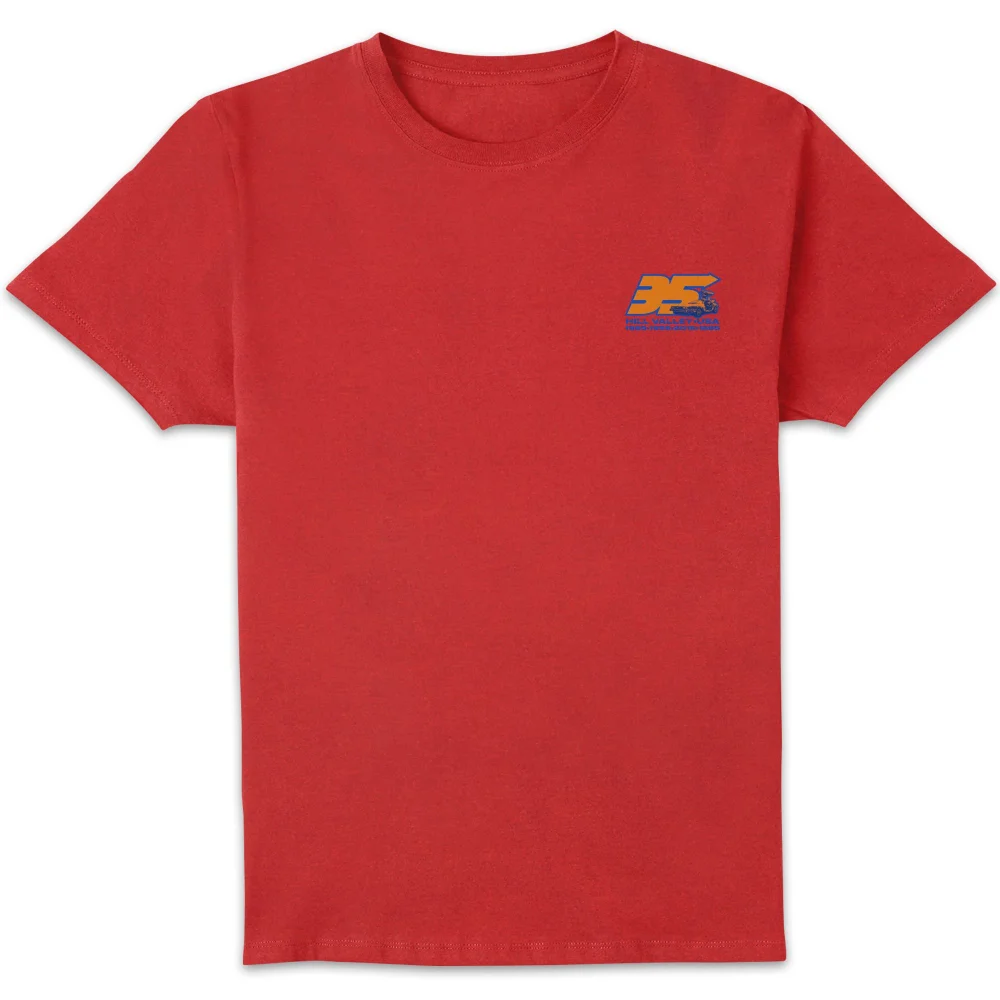 Back To The Future 35 Hill Valley Front Men's T-Shirt - Red - S Afbeelding 1