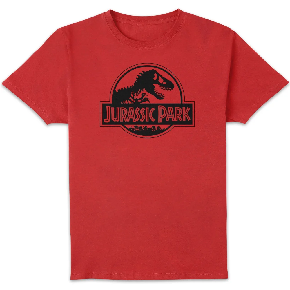 Jurassic Park Logo Men's T-Shirt - Red - S Afbeelding 1